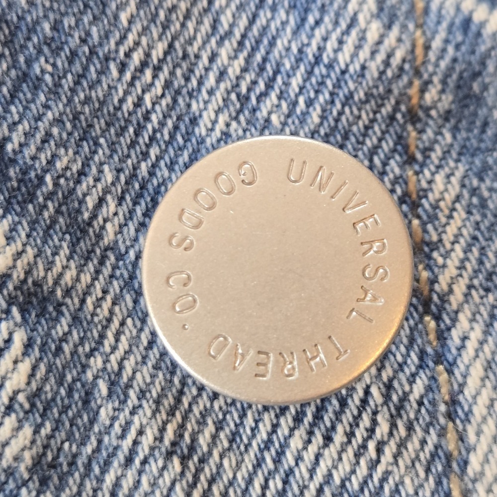 Universal Thread Factory Denim Vest Womens Small Blue Snap Front Jean Jacket - Picture 10 of 16